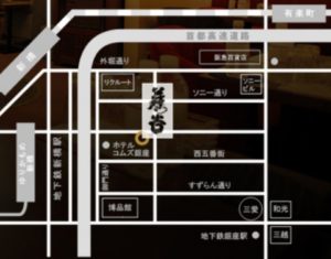 銀座クラブ藤谷のマップ