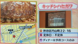 渋谷のキッチンハセガワのマップ