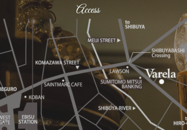恵比寿ヴァレラへの「最寄駅からの最短ルート」map