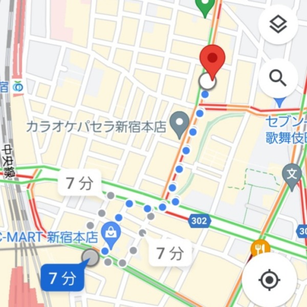 新宿歌舞伎町「ジェントルマンズクラブ」へのおすすめ最短経路