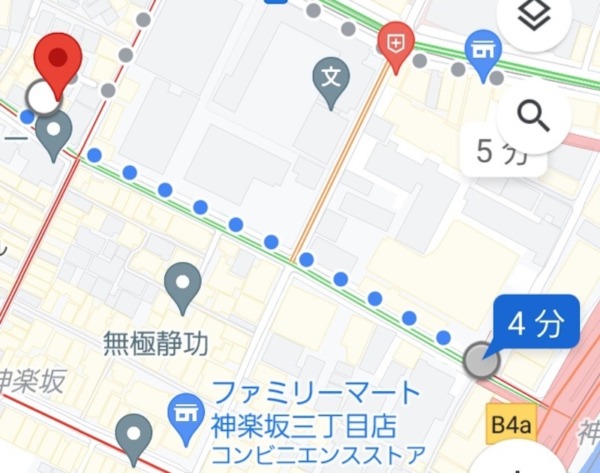 最寄駅から神楽坂キャバクラ「うさぎ」への最短ルート