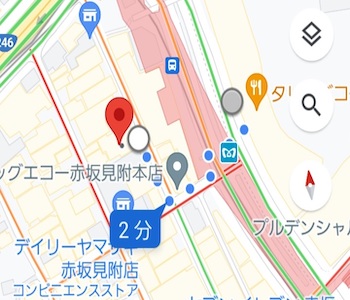 最寄駅から赤坂ファースト1（AKASKAFIRST)への最短ルート1