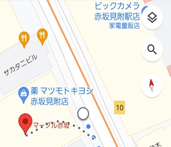 最寄駅から赤坂ファースト1（AKASKAFIRST)への最短ルート2
